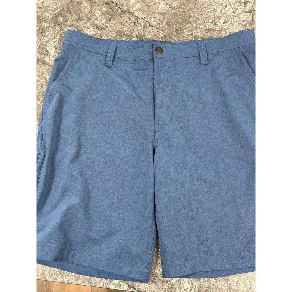 G.H. Bass Mens Hard Service Quick Dry Stretch Blue Travel Shorts 36X10